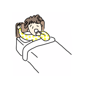 起きる 日本語の絵